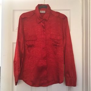NWT Red Button Down by Joanna
